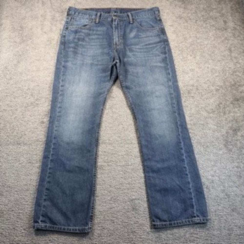 Levis 527 Slim Bootcut Jeans Mens 36x30 Medium Wash Blue Denim Cowboy Western